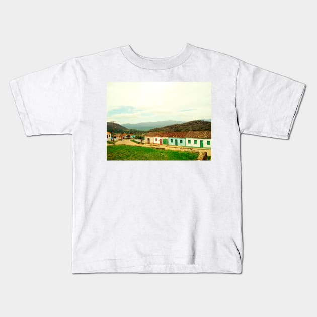 country houses Kids T-Shirt by Marccelus